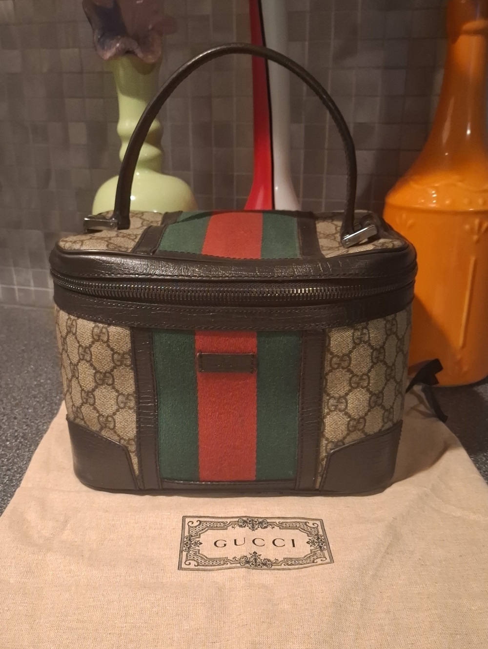 Gucci Ophidia Monogram Bag Cosmetic Travel